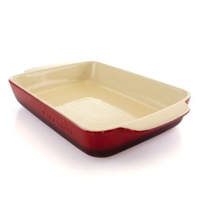 Crock Pot Artisan 5.6 Quart Stoneware Bake Pan in Red