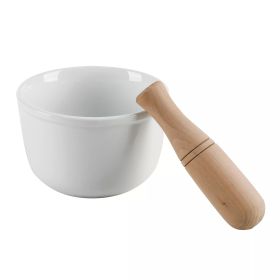 Our Table Simply White 24 Ounce Porcelain Mortar and Pestle Set