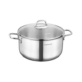 Korkmaz Perla 2 Piece 3.5 Liter Stainless Steel Casserole with Lid in Silver