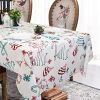 Muwago Classic Christmas Printed Tablecloth, Table Cloth for Christmas Dinner, Holiday and Family Gatherings