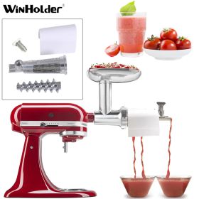 Winholder Tomato Juicer Screw Shaft Filter Sleeve Baffle Attachment For Meat Grinder Stand Mixer Parts Kitchen Accessories