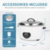 Aroma Housewares Commercial 60-Cup (Cooked) / 14Qt. Rice & Grain Cooker (ARC-1430E), White