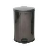 Better Homes & Gardens 10.5 Gallon Trash Can, Oval Kitchen Trash Can, Black Stainless Steel