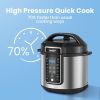 COMFEE' Pressure Cooker 6 Quart with 12 Presets, Multi-Functional Programmable Slow Cooker, Rice Cooker, Steamer, Saut√© pan,