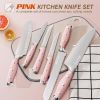 Kitchen Knife Set, 15 Pieces High Carbon Stainless Steel Knife Block Set with Wood Block, Cutlery Block Knife Set, Forged Triple Rivet