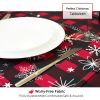 Muwago Christmas Snow Plaid Printed Tablecloth, Spill-Proof and Water Resistance Table Cloth for Christmas Dinner, Holiday and Family Gatherings