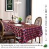 Muwago Christmas Snow Plaid Printed Tablecloth, Spill-Proof and Water Resistance Table Cloth for Christmas Dinner, Holiday and Family Gatherings