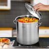 SOGA Stock Pot 33L Top Grade Thick Stainless Steel Stockpot 18/10