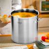 SOGA Stock Pot 33L Top Grade Thick Stainless Steel Stockpot 18/10